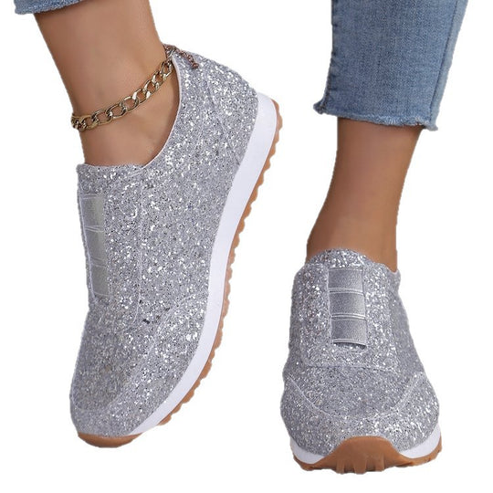 Damen Glitzernde Slip-On Sneakers EB