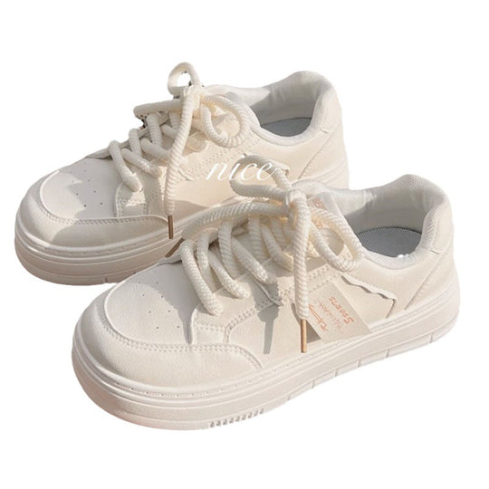 Damen Urbane Plateausneaker im Minimalstil mit gepolstertem Komfortkragen EB