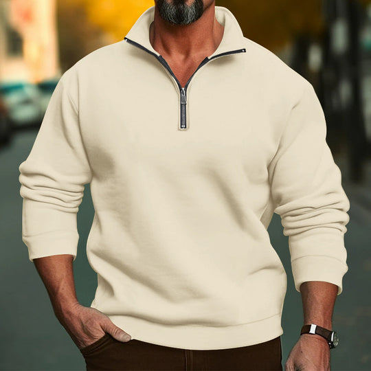 Herren Freizeit-Hoodie mit Reißverschluss und elastischen Bündchen EB