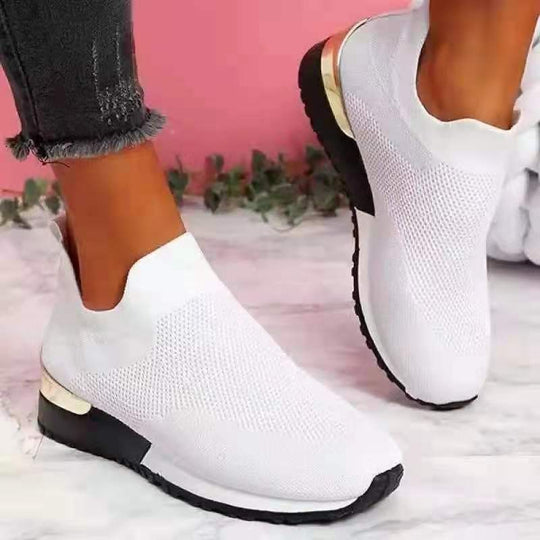 Damen Atmungsaktive Slip-On Sneakers mit modischem Design EB