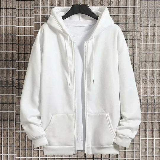 Unisex Zip-Hoodie mit verdecktem Reißverschluss, minimalistischer Silhouette und angerautem Innenfutter EB