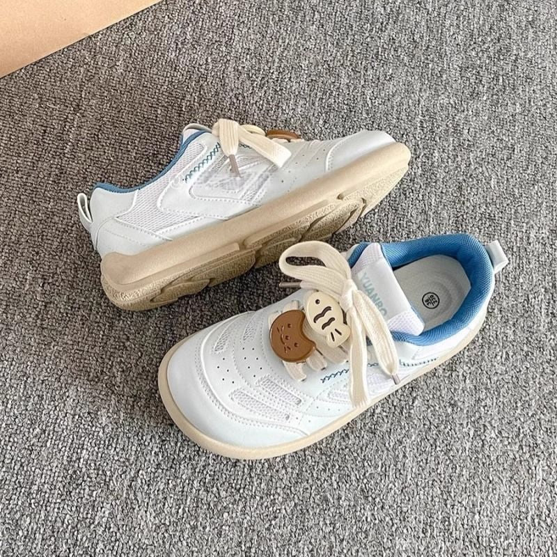 Damen Sportliche Sneakers mit süßem Tiermotiv und innovativem Schnürsystem EB
