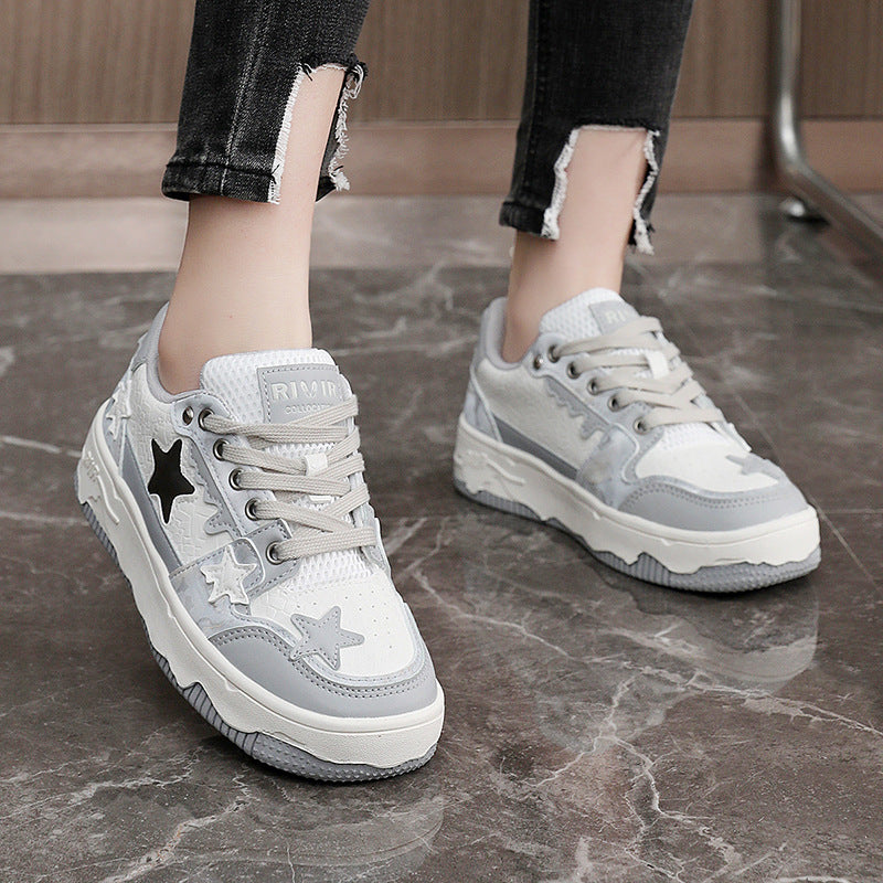 Damen Sneakers mit modischem Sternenmuster und dämpfendem Sohlenprofil EB