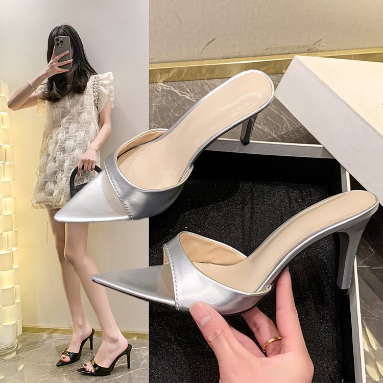 Damen elegante Slingback-Pumps mit schmalem Absatz EB