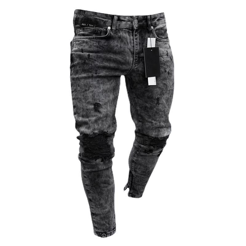 Herren Skinny Jeans mit modischen Used-Effekten EB
