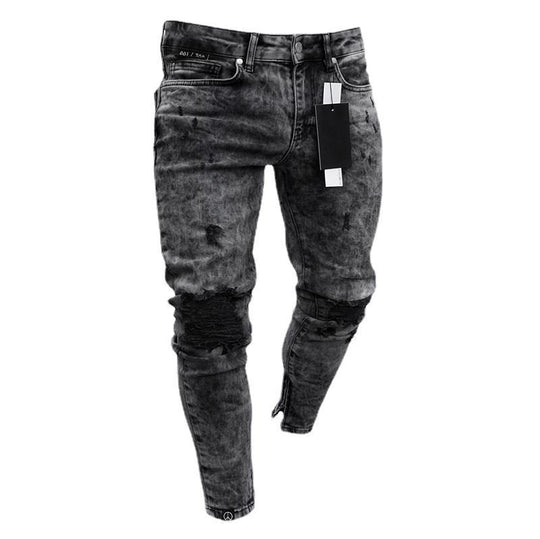 Herren Skinny Jeans mit modischen Used-Effekten EB