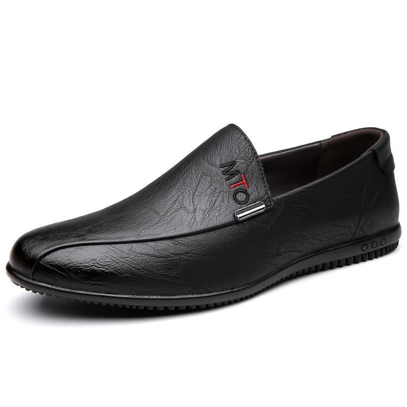 Herren Elegante Slip-On Lederschuhe mit rutschfester Sohle und komfortablem Fußbett EB