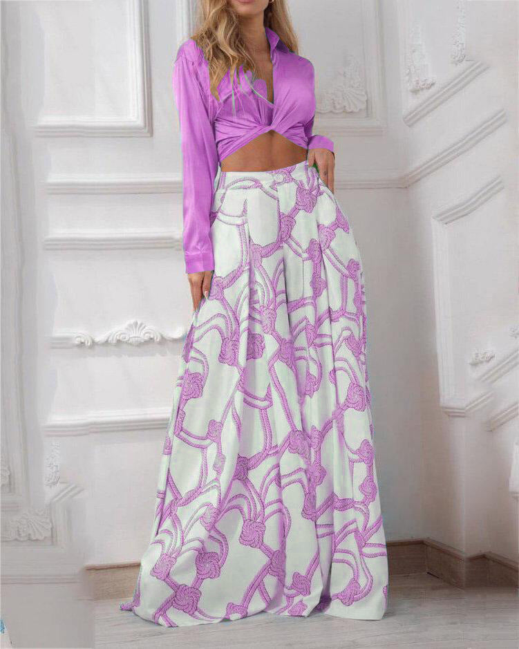 Damen Langes, ärmelloses Kleid mit elegantem Crop-Top und Rock EB