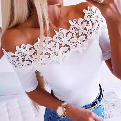 Damen Eleganter Body mit Spitzendetails EB