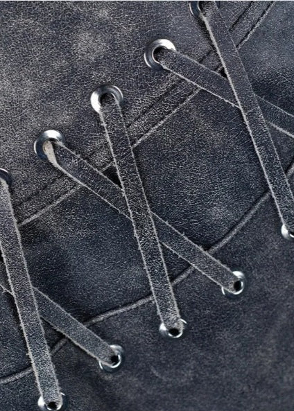 EB | Edge - Abgenutzte Schnür-Bikerjacke