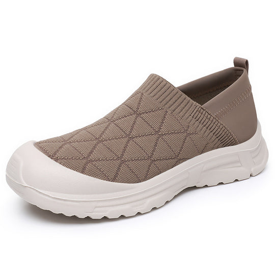 Damen Bequeme Slip-On Laufschuhe mit rutschfester Sohle und elastischem Obermaterial EB