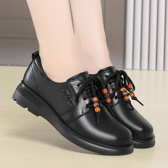 Damen modische Schnürschuhe mit eleganten Perlendetails EB
