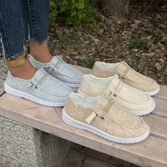 Damen Slip-On Sneakers mit elastischem Riemen EB