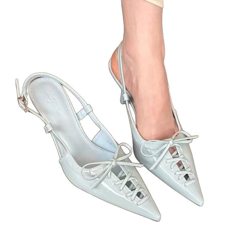 Damen Slingback-Pumps mit raffinierter Schnürungsdetails und elegantem Design EB
