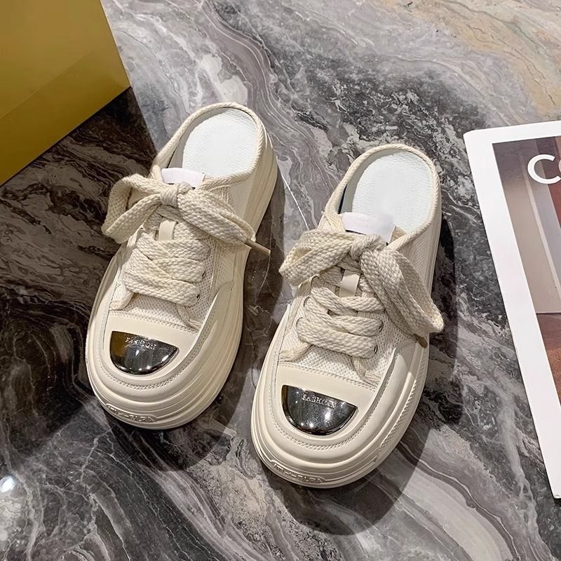Damen modische Slip-On Sneakers mit dämpfender Sohle und luftiger Mesh-Oberfläche EB