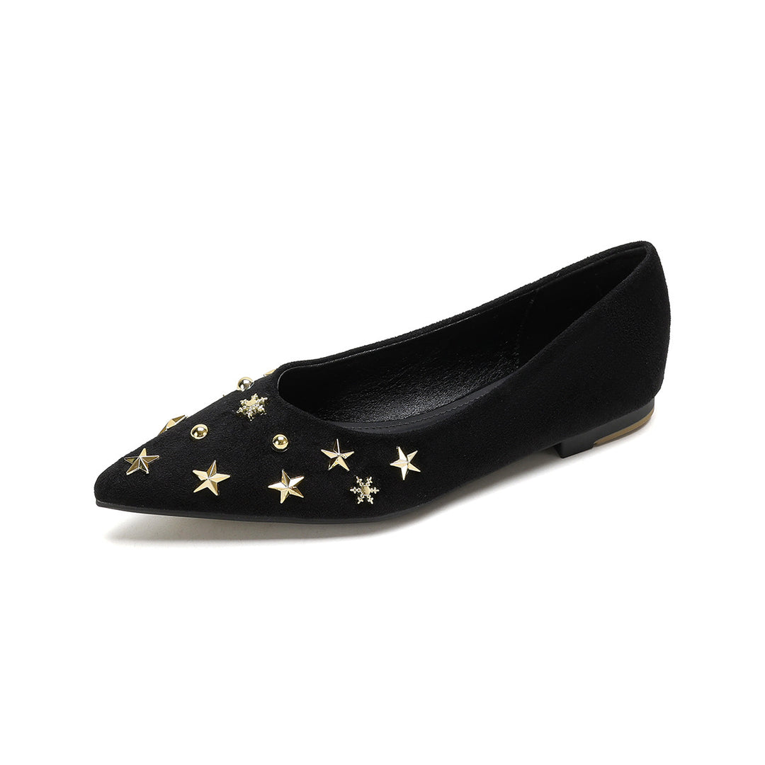 Damen Ballerinas mit funkelnden Details und schicker Sternenhimmel-Applikation EB