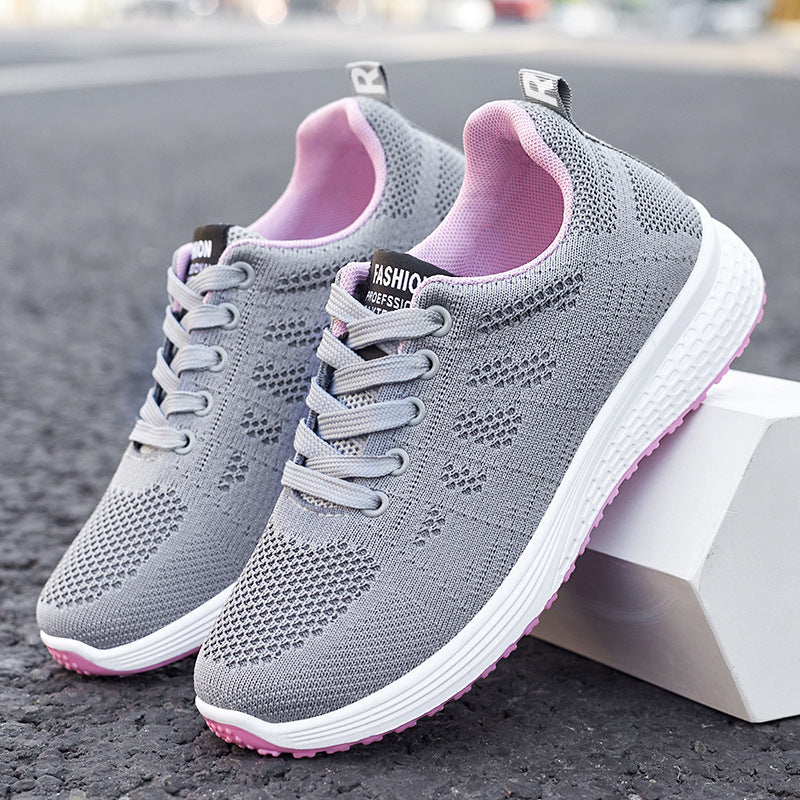 Damen Sportliche und atmungsaktive Fitness-Sneaker mit elastischem Obermaterial EB
