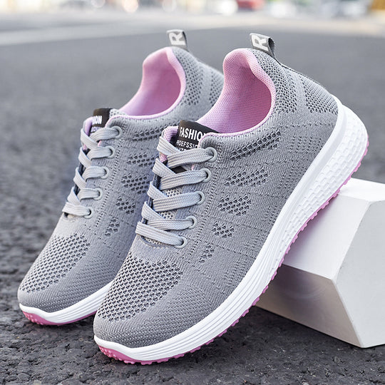 Damen Sportliche und atmungsaktive Fitness-Sneaker mit elastischem Obermaterial EB