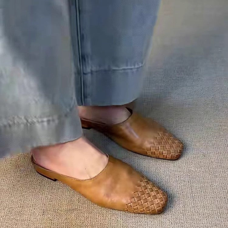 Damen Mules mit geflochtenem Design und bequemer Sohle EB