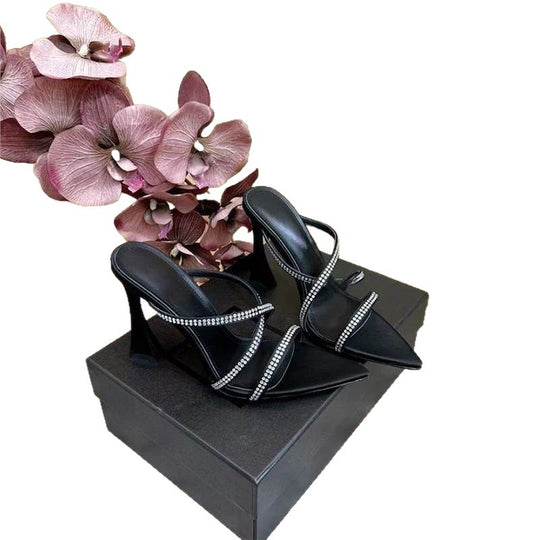 Damen elegante High Heel Sandalen mit modischen Riemen EB