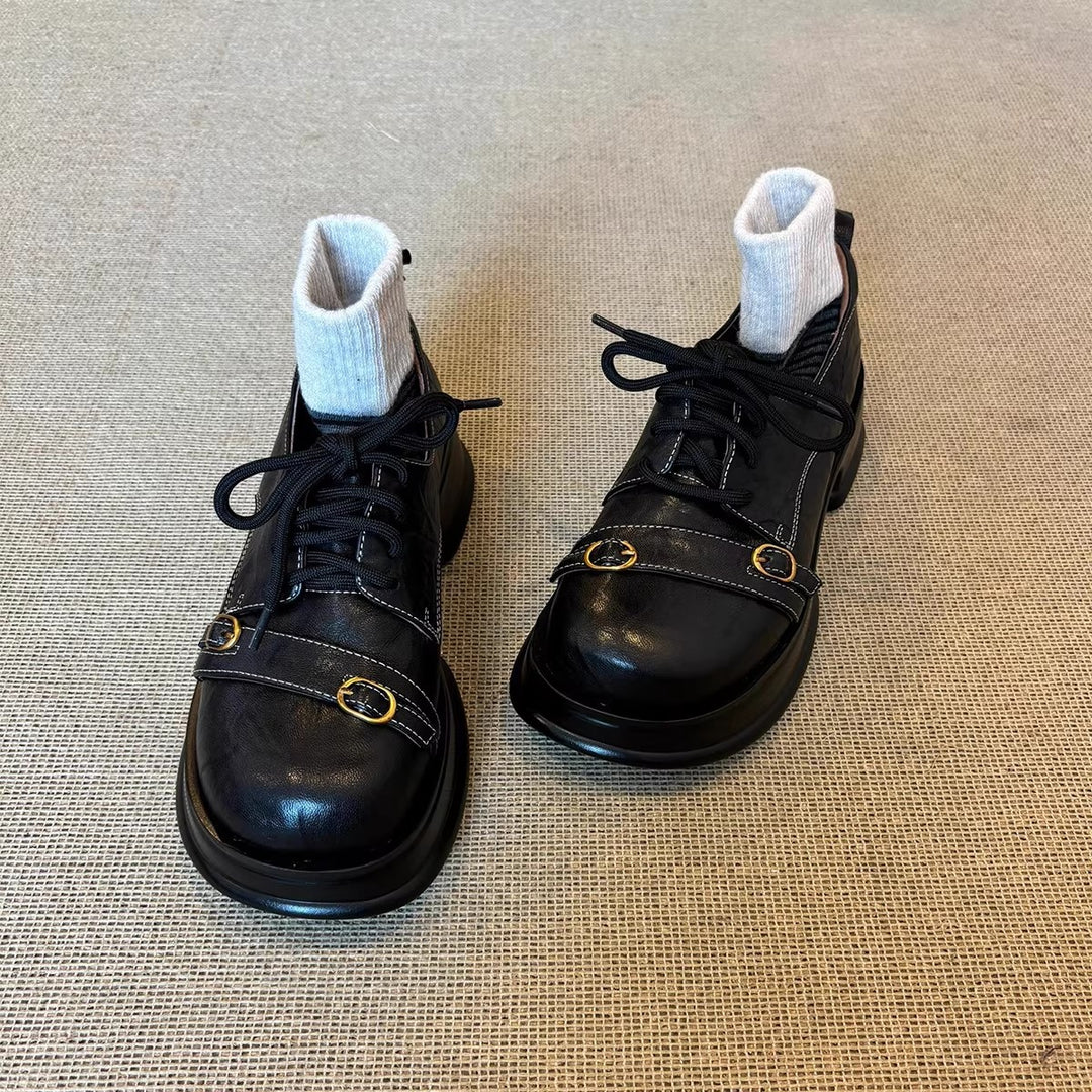 Damen modische Schnürschuhe mit einzigartigem Design und komfortabler Sohle EB