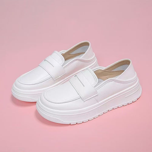 Damen Chunky Slip-On Sneakers mit verstellbarem Riemen und modischer Sohle EB