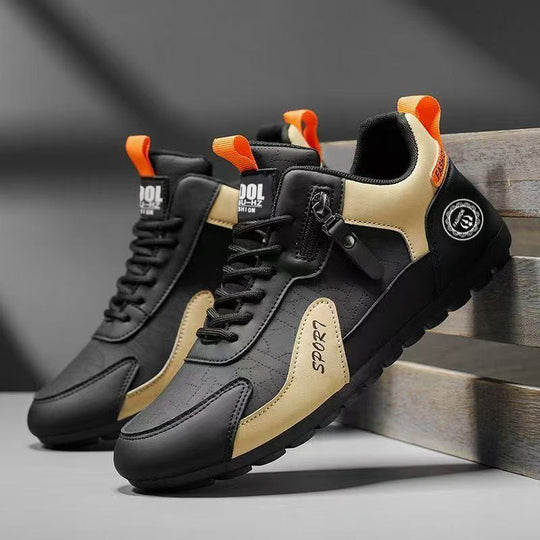 Damen modische und komfortable Sneaker mit praktischen Reißverschlüssen EB
