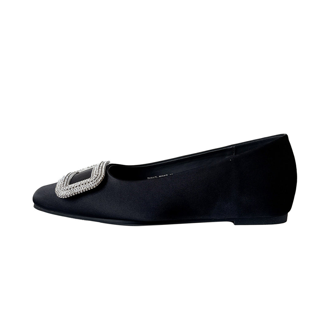 Damen Elegante Ballerinas mit funkelndem Schmuckriemen und klassischem Design EB