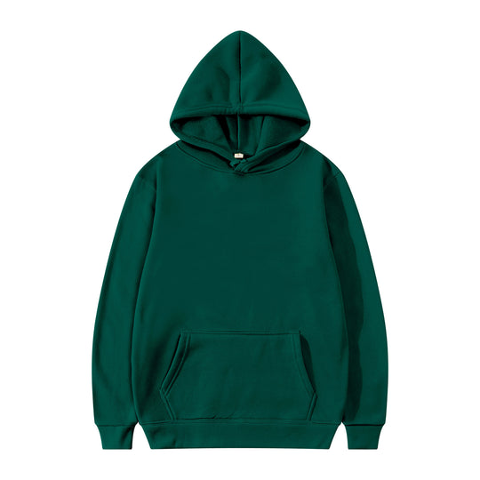Unisex schlichter Kapuzenpullover mit Kängurutasche, gerippten Bündchen und relaxed Fit EB
