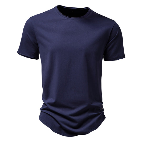 Herren Premium Baumwoll T-Shirt mit trendigem Schnitt EB