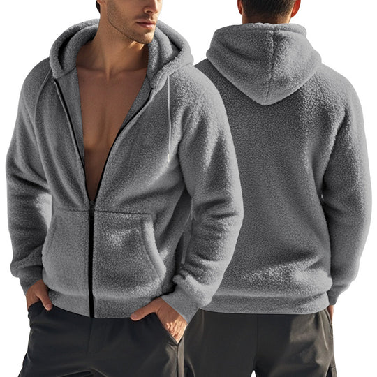 Herren Fleece-Hoodie mit kuscheligem Innenfutter und praktischen Taschen EB