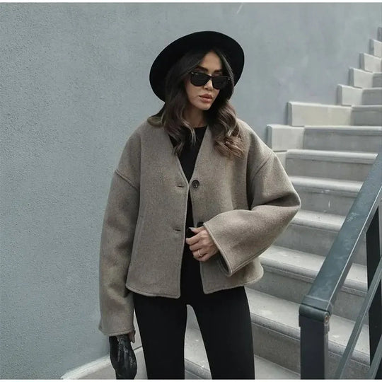 Damen Oversized Wolle-Blazer EB