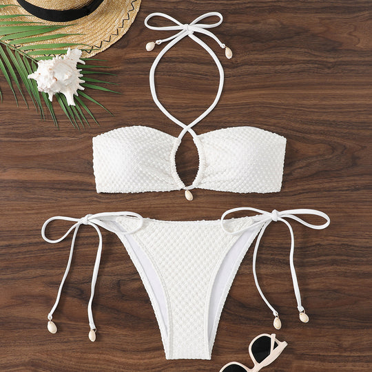 Damen Bikini-Set mit innovativem Bindemuster und modischem Cut-Out EB