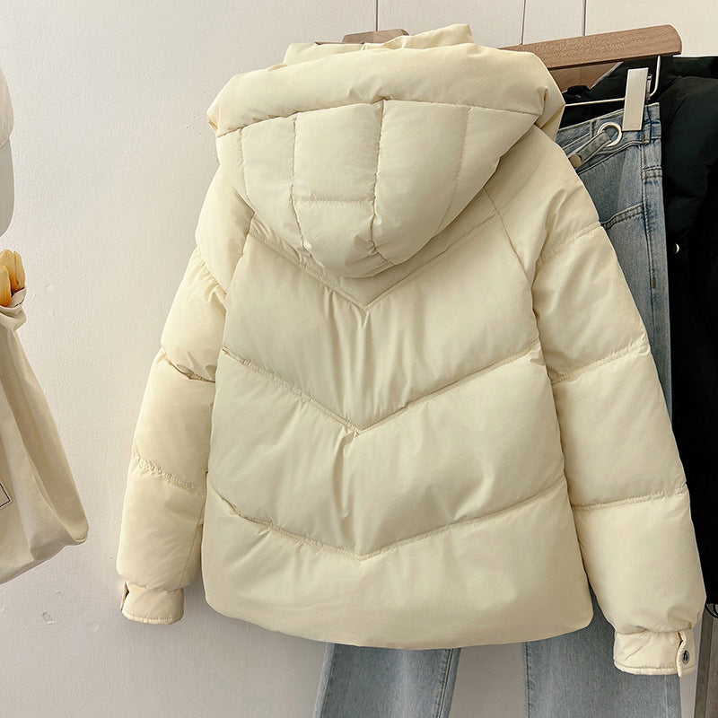 Damen modische pufferjacke mit hohem Kragen und praktischen Taschen EB