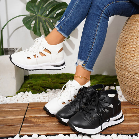 Damen Komfortable Sneaker mit atmungsaktiver Netzstruktur und elegantem Design EB