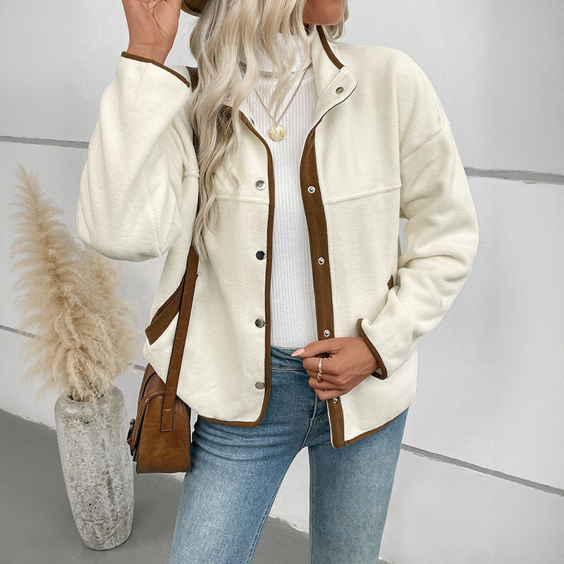 Damen Fleecejacke mit kontrastierenden Details EB