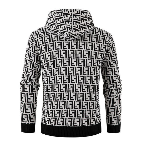 Herren Strickjacke mit modernem Zopfmuster und kuscheligem Innenfutter EB