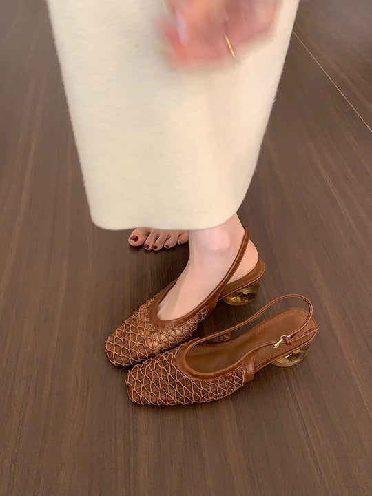 Damen Slingback-Pumps mit elegantem Netzdesign EB
