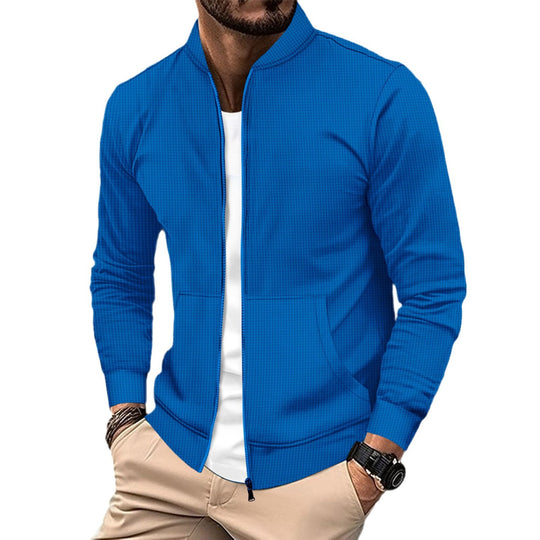 Herren sportliche Freizeitjacke mit Reißverschluss und praktischen Taschen EB
