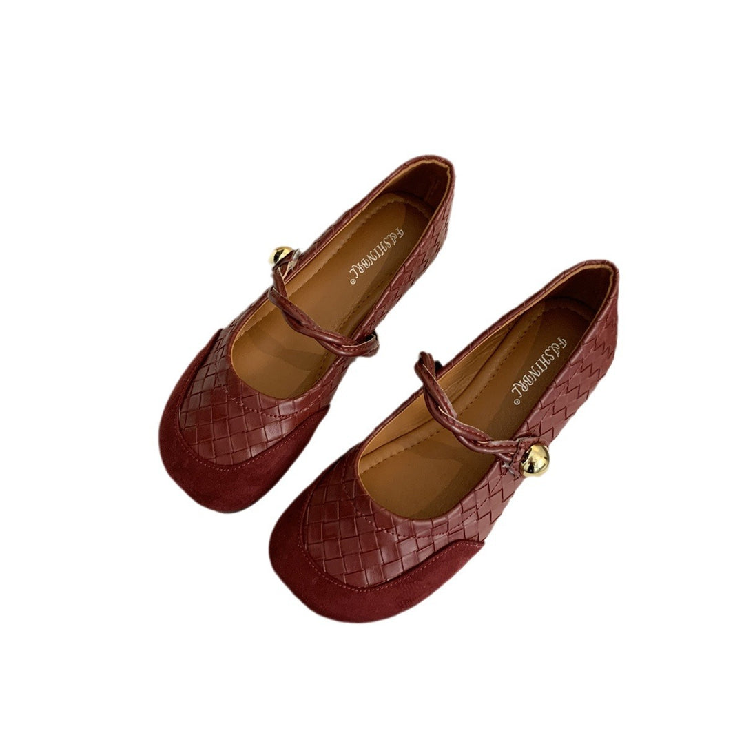 Damen Ballerinas mit modischem geflochtenem Design und eleganter Schleifen-Applikation EB
