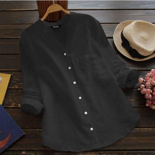 Damen Bluse mit eleganter Knopfleiste und moderner Passform EB