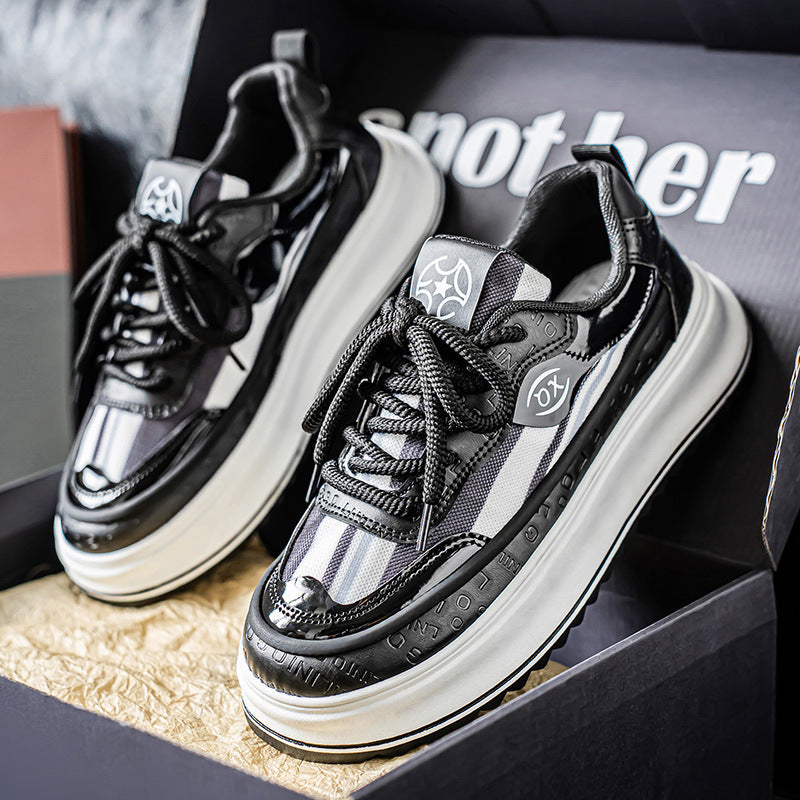 Damen modische Sneakers mit extragroßer Sohle und rutschfester Außensohle EB