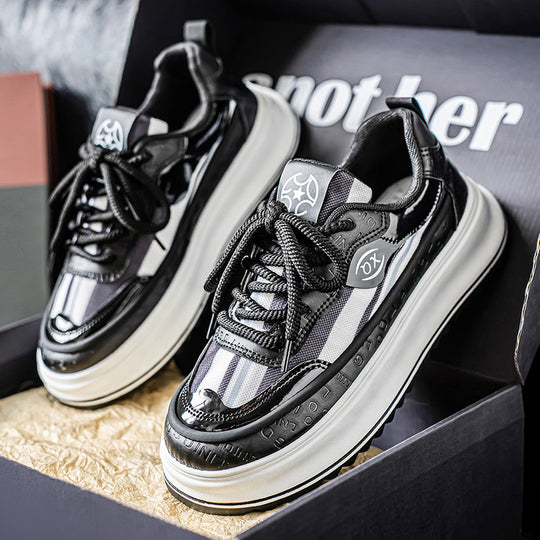 Damen modische Sneakers mit extragroßer Sohle und rutschfester Außensohle EB