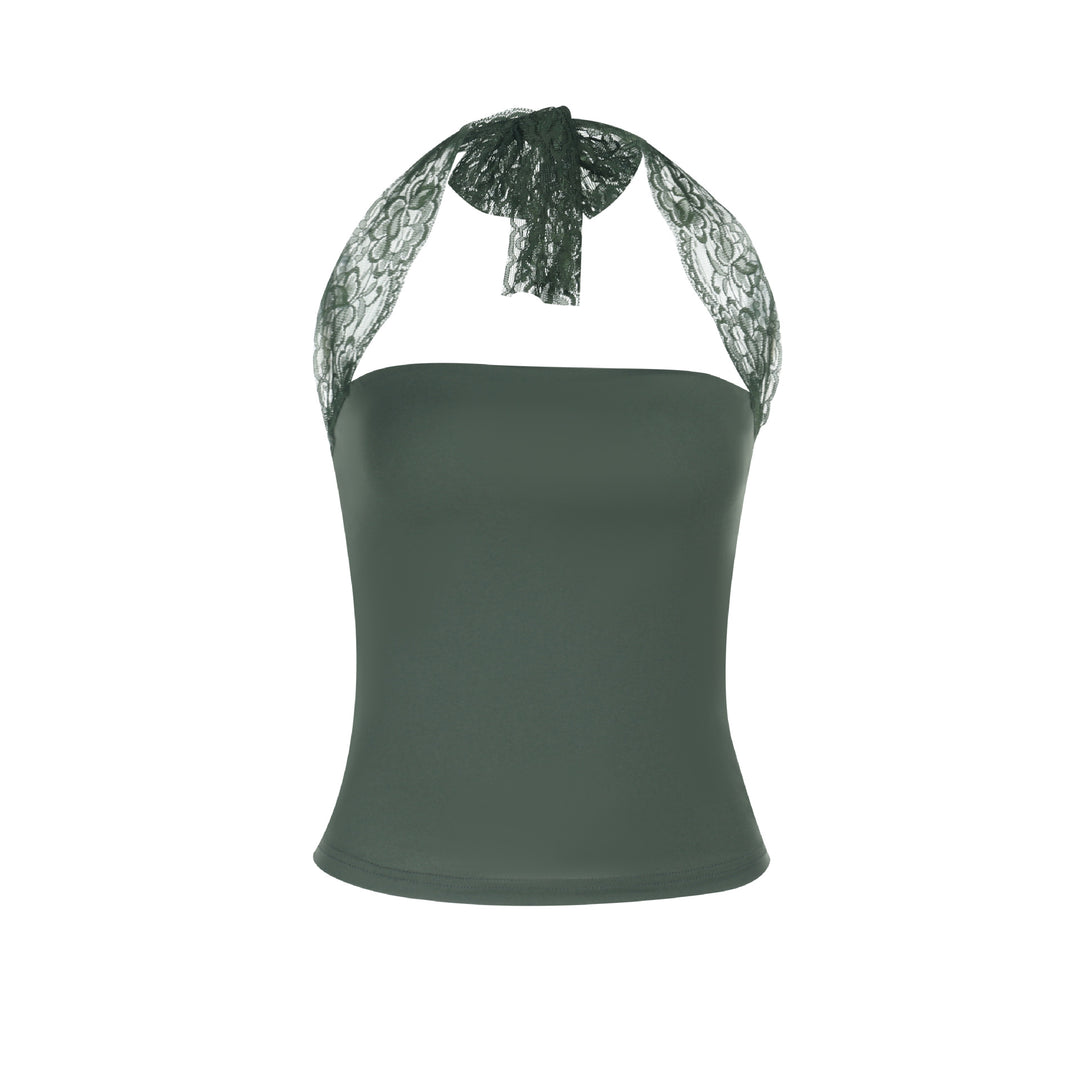 Damen Spitzen-Trägertop mit zartem Schnitt und figurformendem Design EB