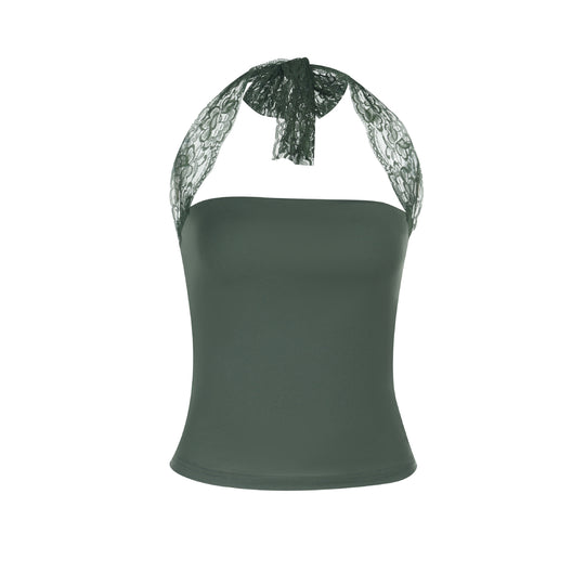 Damen Spitzen-Trägertop mit zartem Schnitt und figurformendem Design EB