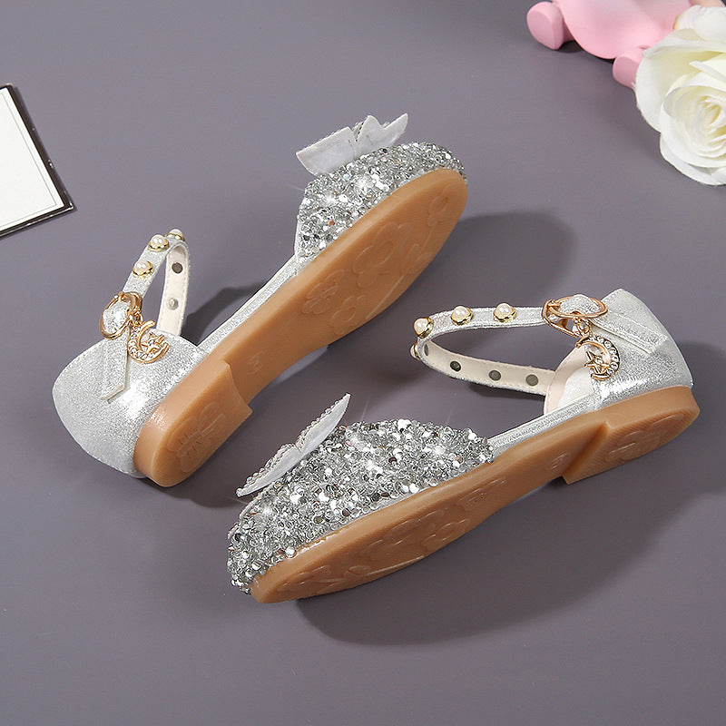 Mädchen Ballerina mit Glitzer und dekorativen Schleifen EB