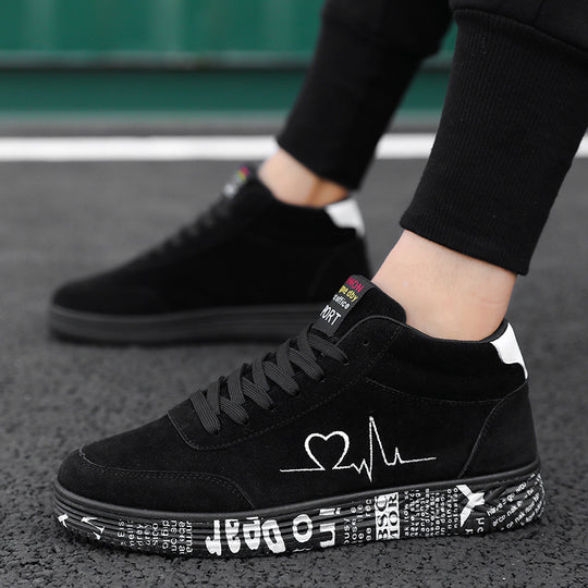 Damen Sportive High-Top Sneakers mit individuell bedruckter Laufsohle EB