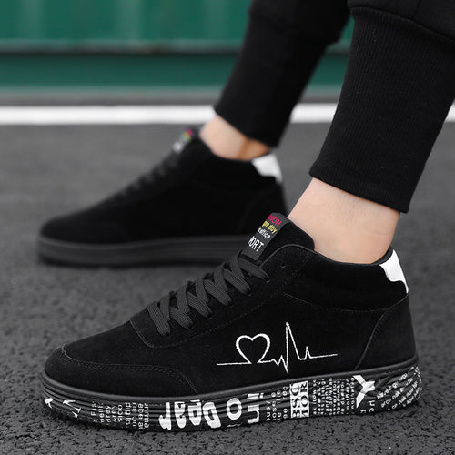 Damen Sportive High-Top Sneakers mit individuell bedruckter Laufsohle EB