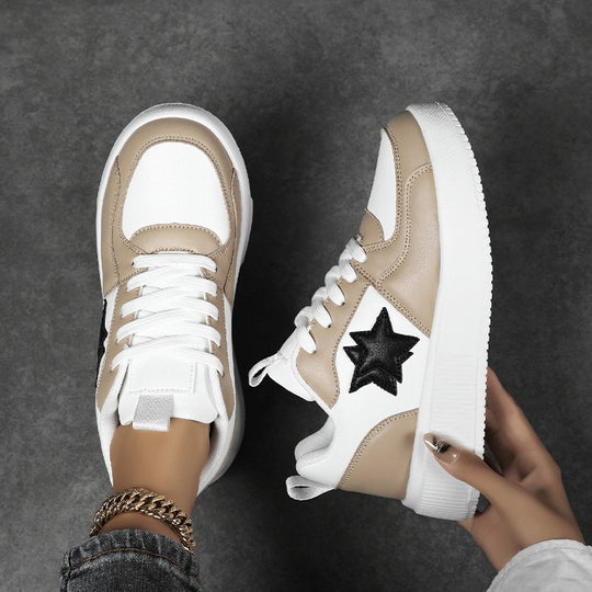 Damen Trendige Sneakers mit modischem Sternen-Design EB
