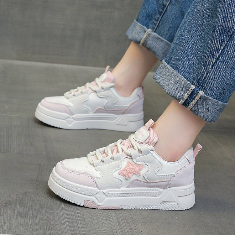 Damen Sneakers mit glitzerndem Sternenapplikation und komfortabler Dämpfung EB